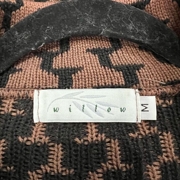 Willow Brown Black‎ Button Up Sweater Jacket Sz M - Picture 3 of 7